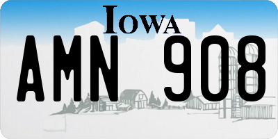 IA license plate AMN908