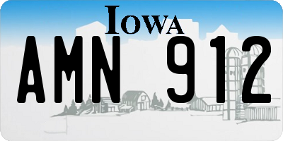 IA license plate AMN912