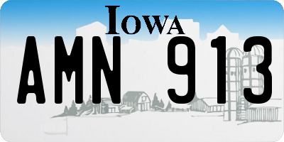 IA license plate AMN913