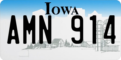 IA license plate AMN914
