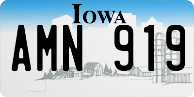 IA license plate AMN919