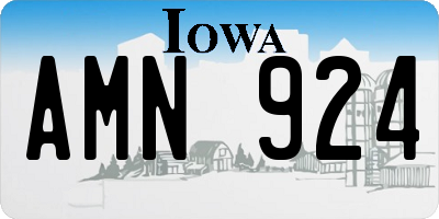 IA license plate AMN924