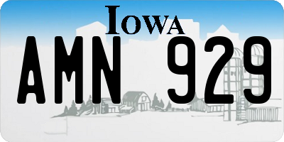 IA license plate AMN929
