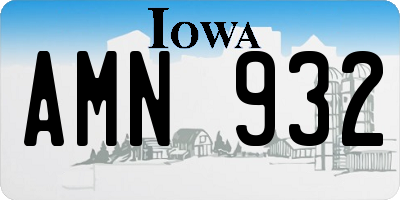 IA license plate AMN932