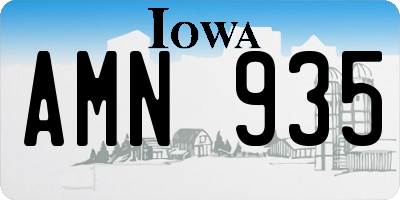 IA license plate AMN935