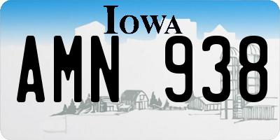 IA license plate AMN938