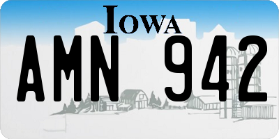 IA license plate AMN942