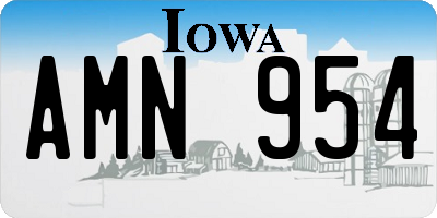 IA license plate AMN954