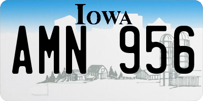 IA license plate AMN956