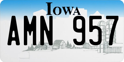 IA license plate AMN957