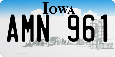 IA license plate AMN961