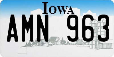 IA license plate AMN963