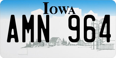 IA license plate AMN964