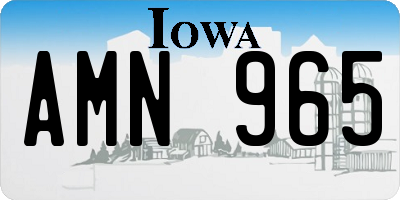 IA license plate AMN965