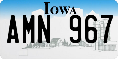 IA license plate AMN967