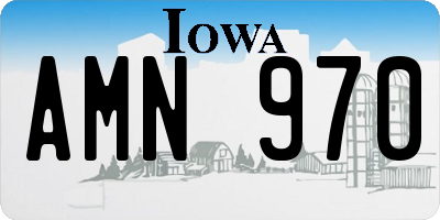 IA license plate AMN970