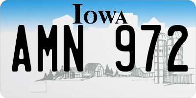 IA license plate AMN972