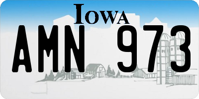 IA license plate AMN973