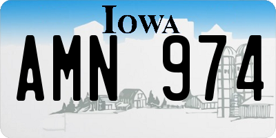 IA license plate AMN974