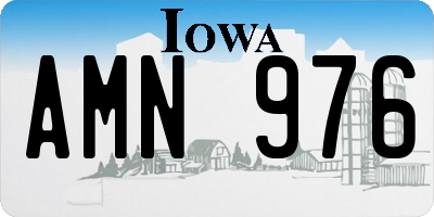 IA license plate AMN976