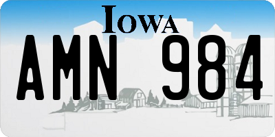 IA license plate AMN984