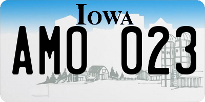 IA license plate AMO023