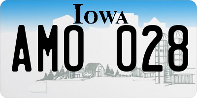 IA license plate AMO028