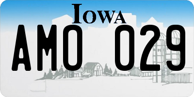 IA license plate AMO029
