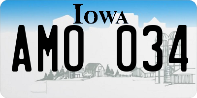 IA license plate AMO034
