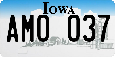 IA license plate AMO037