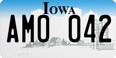 IA license plate AMO042