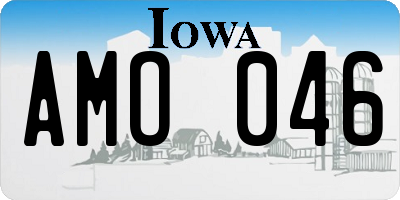 IA license plate AMO046