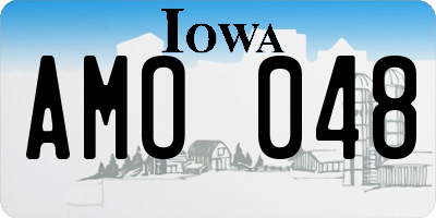 IA license plate AMO048
