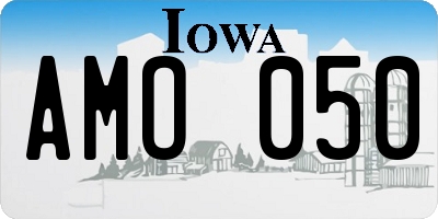 IA license plate AMO050