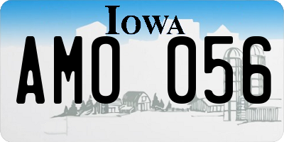 IA license plate AMO056