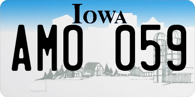 IA license plate AMO059