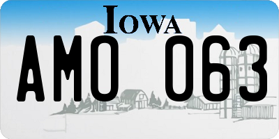 IA license plate AMO063