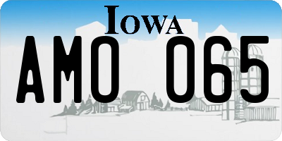 IA license plate AMO065