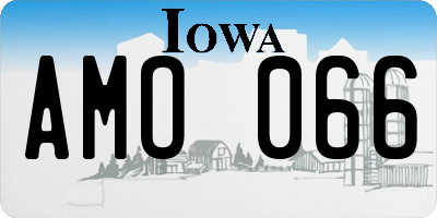 IA license plate AMO066