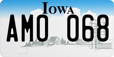 IA license plate AMO068