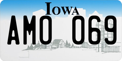 IA license plate AMO069