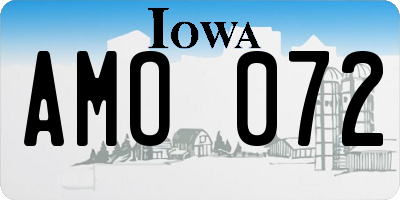 IA license plate AMO072
