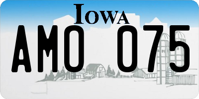 IA license plate AMO075