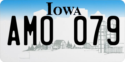 IA license plate AMO079