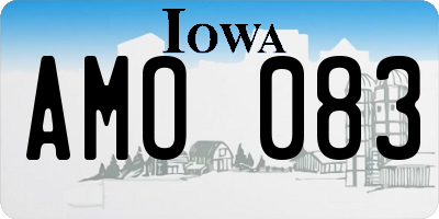 IA license plate AMO083
