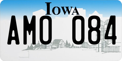 IA license plate AMO084