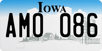 IA license plate AMO086