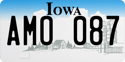 IA license plate AMO087