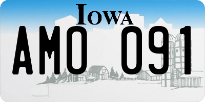 IA license plate AMO091