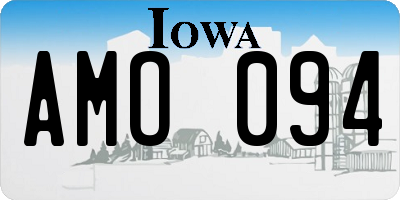 IA license plate AMO094